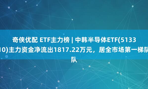奇侠优配 ETF主力榜 | 中韩半导体ETF(513310)主力资金净流出1817.22万元，居全市场第一梯队